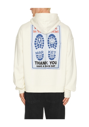 Market Pride in My Ride Hoodie in White. Size L. Also in S, M, XL/1X.