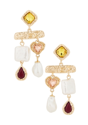 petit moments Cascais Earrings in Metallic Gold.