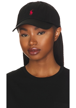 Polo Ralph Lauren Chino Cap in Black & Red in Black.