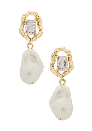 petit moments Abigail Earrings in White.