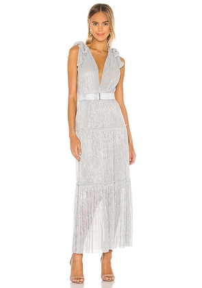 Sabina Musayev Helena Dress in Metallic Silver, grey. Size XS. Also in S.