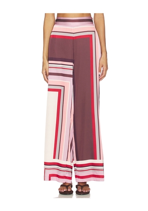 MISA Los Angeles Izzie Pant in Pink,Brown. Size L. Also in XS, S, M, XL.