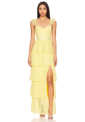 Tularosa Cantini Maxi Dress in Yellow. Size M. Also in XS, S, XL.