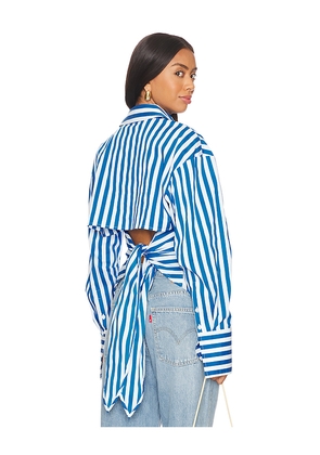 SIMONMILLER Loch Button Up Shirt in Blue. Size S. Also in XS.