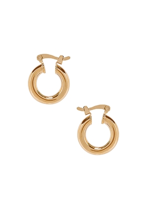 The M Jewelers NY Small Ravello Hoops in Metallic Gold.