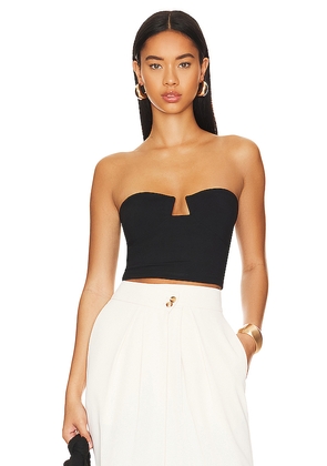 Susana Monaco Wire Crop Top in Black. Size L. Also in XS, S, M, XL.
