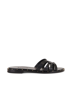 Schutz Phoenix Flat Sandal in Black. Size 6. Also in 6.5.