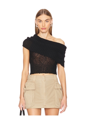 superdown Aubrey Sweater Top in Black. Size M. Also in XS, S.