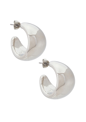 SHASHI Kasumi Hoop in Metallic Silver.