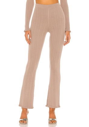 Tularosa Variegated Rib Pant in Taupe. Size L. Also in XXS, S.