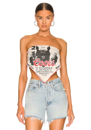 The Laundry Room Coors Ahroooo Bandana in White.