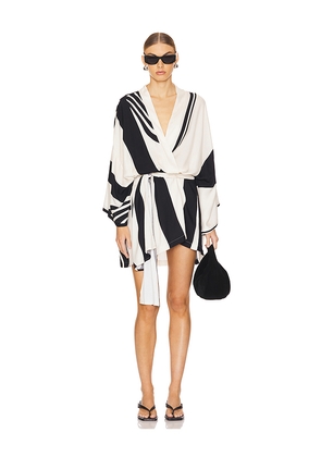 SNDYS Alba Wrap Dress in White. Size S. Also in XXS, XS.