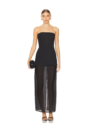 SNDYS Chloe Sheer Dress in Black. Size L. Also in XS, S, M, XL, XXL.