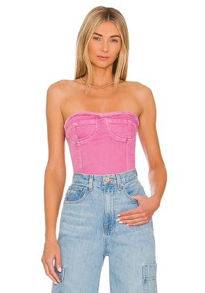 superdown Desa Crop Bustier Top in Pink. Size L. Also in M.