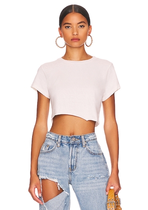 RE/DONE x Hanes Cropped 60's Slim Tee in White. Size L. Also in S.