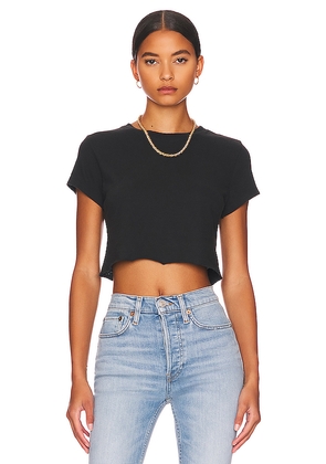 RE/DONE x Hanes Cropped 60's Slim Tee in Black. Size L. Also in XS, M.