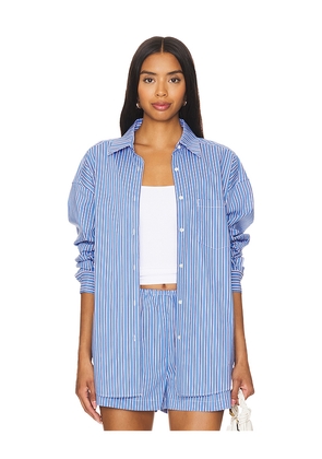 Solid & Striped The Jancy Blouse in Blue. Size M. Also in L, XL.