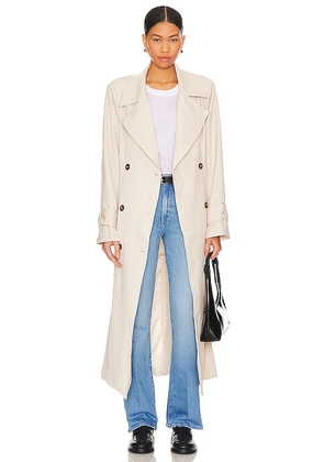 SNDYS Myka Trench Coat in Ivory. Size L. Also in XS, S, M, XL, XXL, XXS.