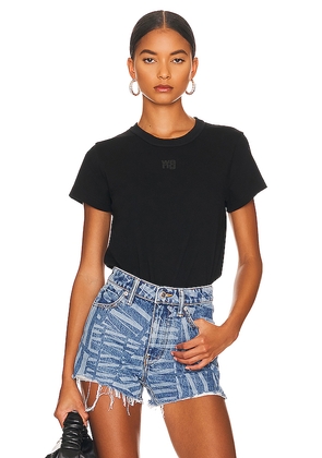 Alexander Wang Shrunken Tee in Black. Size M. Also in XS, S, L.