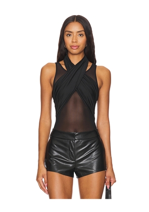 superdown Danica Bodysuit in Black. Size L. Also in S, M, XL.