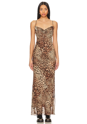 superdown Dexi Maxi Dress in Brown. Size S. Also in XS, XXS.