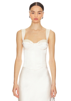 Runaway The Label Oura Bustier in Ivory. Size M. Also in S, XS.