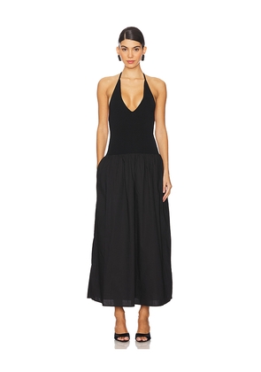 Shona Joy Aliah Halter Midi Dress in Black. Size L. Also in S, M.