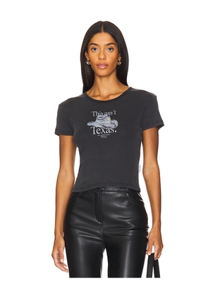 The Laundry Room This Ain't Texas Baby Rib Tee in Black. Size M. Also in XS, S, XL.