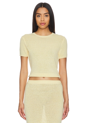 SEROYA Clare Baby Tee in Lemon. Size S. Also in XS.