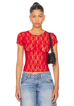 superdown Cely Baby Tee in Red. Size M. Also in S.