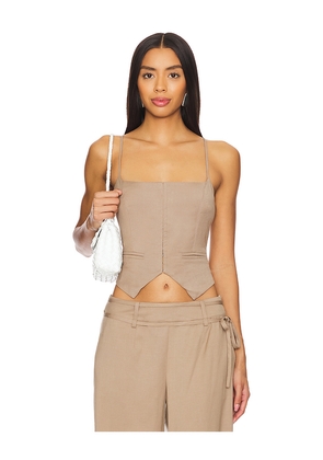 SOVERE Alert Top in Taupe. Size M. Also in XL/1X.