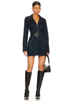 Show Me Your Mumu Outlaw Dress in Blue. Size M. Also in S, XS, L, XL.