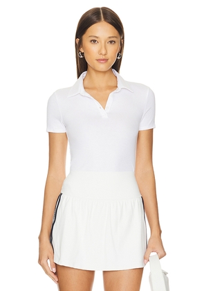 Splits59 Talia Rib Polo in White. Size XL. Also in L.