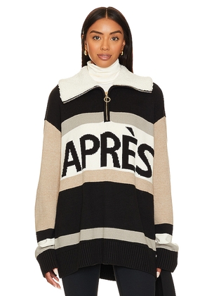 Show Me Your Mumu Weston Half Zip Pullover in Black, White. Size M. Also in L, S, XL, XS.