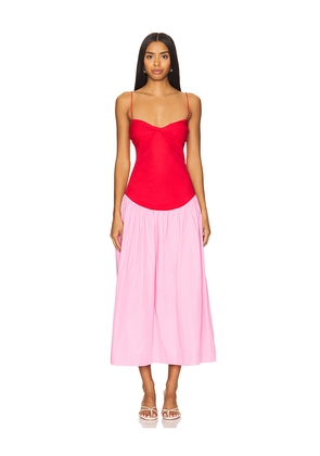 SWF x REVOLVE Drop Waist Dress in Red. Size L. Also in M.