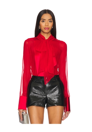retrofete Suri Silk Blouse in Red. Size M. Also in S, XL, XS, XXL.