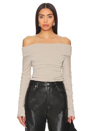 Steve Madden Jolie Bodysuit in Beige. Size L. Also in S, XS, M, XL.