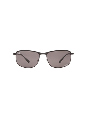 Ray-Ban Chromance Rectangular Sunglasses in Black.