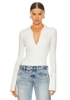 The Line by K Kili Bodysuit in White. Size M. Also in XS, S, L, XL.
