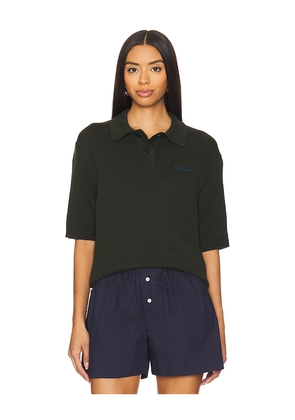 Palmes Marco Knit Polo Shirt in Dark Green. Size L. Also in S, M.