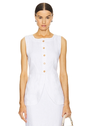 Posse Emma Vest in White. Size L. Also in M, XL.