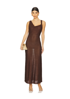 SOVERE Spark Dress in Brown. Size S. Also in XS, XL/1X.