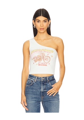Rezek Studio Moto Sparkle Tee in White. Size L. Also in S, XS, M.