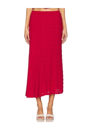 SOVERE Sonoma Skirt in Red. Size M. Also in S, XS.