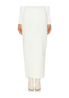SELMACILEK Slit Midi Skirt in White. Size S. Also in XS.