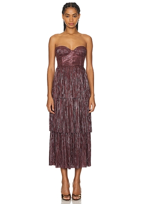 Sabina Musayev Ascella Dress in Brown. Size L. Also in S, M, XL.