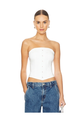 superdown Jordyn Corset Top in White. Size L. Also in M, XL.