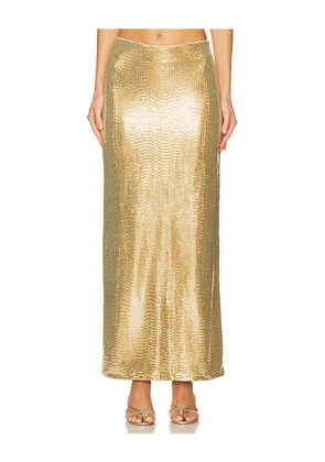 Show Me Your Mumu Saturday Skirt in Metallic Gold. Size S. Also in XS.
