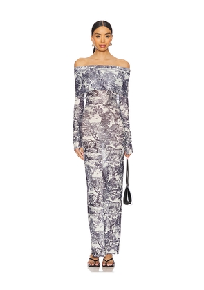 superdown Karasi Maxi Dress in Grey. Size M. Also in XS, XXS, S.