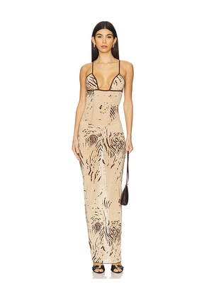 POSTER GIRL Hun Dress in Beige. Size S. Also in M, XS.